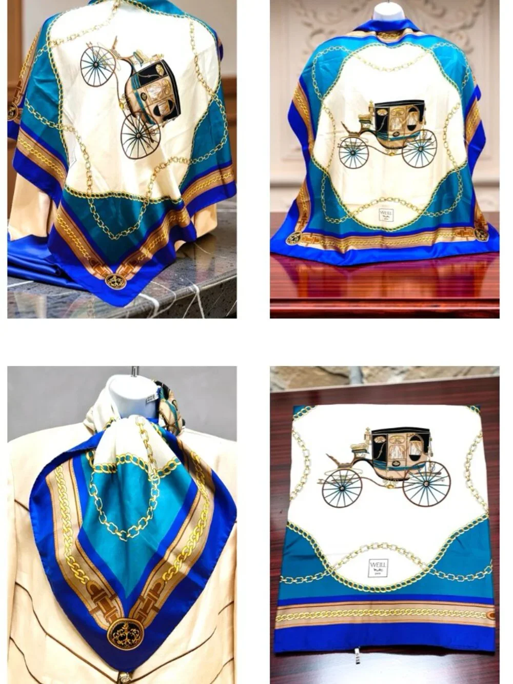 VGT Weill Paris Scarf Shawl Silk 34